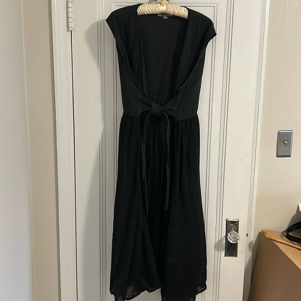 Flax topper/long vest.